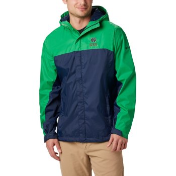 Columbia Collegiate Glennaker Storm - Notre Dame, Chamarras Verdes Azul Marino Para Hombre | 729053-